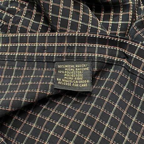 90s BUGATCHI Rayon/Poly Shirt
