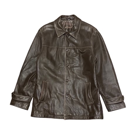 Columbia Leather Car Coat M