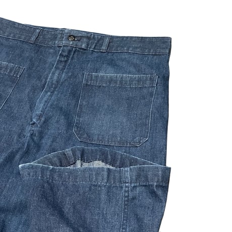 80s- U.S. NAVY Utility Denim Trousers W36