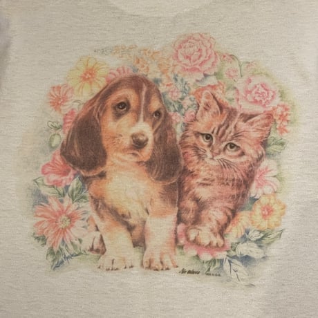 90's SCREEN STARS Dog & Cat T-Shirt