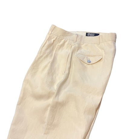 90s Polo Ralph Lauren Cotton/Linen Two Tuck Slacks