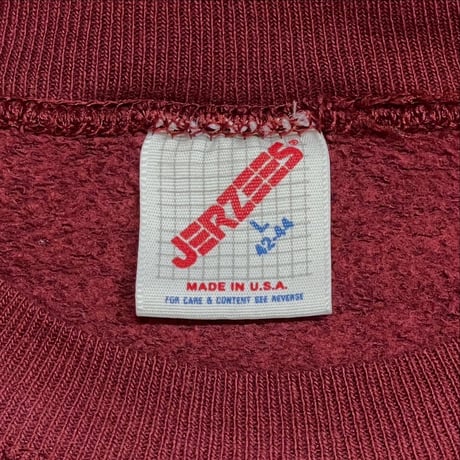 90s JERZEES Dog Print Sweat Shirt Burgundy