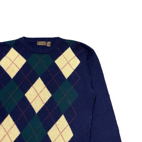 80s Eddie Bauer Wool Argyle Sweater