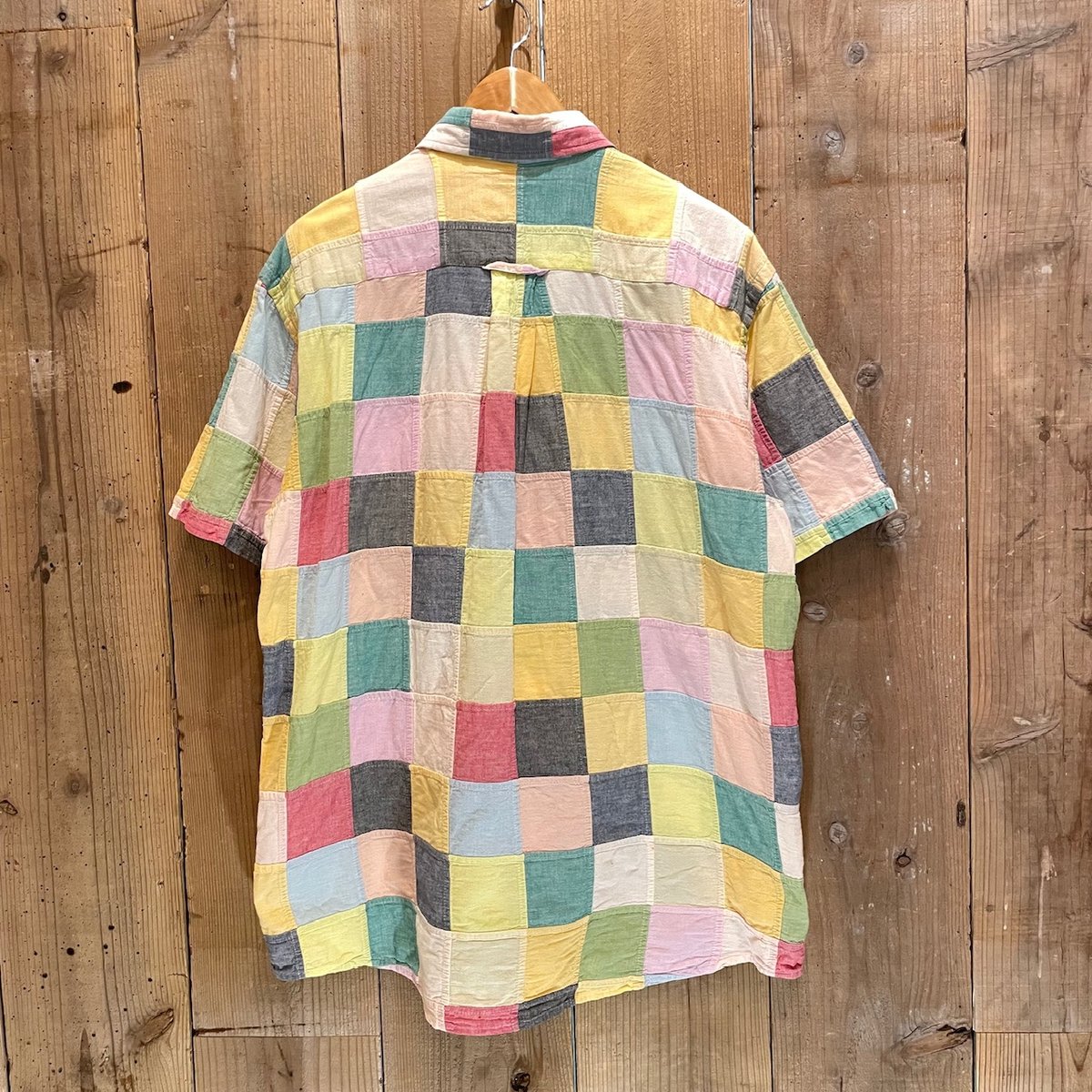 トップス 90's ORVIS cotton S/S print shirt M 90s Orvis fly fishing pattern open collar shirt