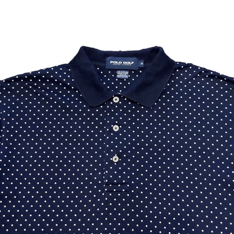 90s POLO GOLF Dot Print Polo Shirt