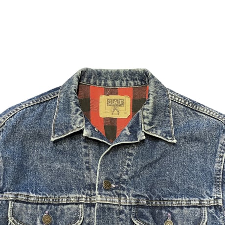 80s GAP Flannel Lined Trucker Jacket