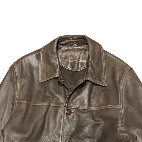 Columbia Leather Car Coat M