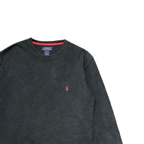 Polo Ralph Lauren Cotton Waffle Shirt BLACK