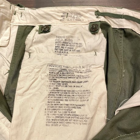 50’s U.S.ARMY M-51 Field Trousers