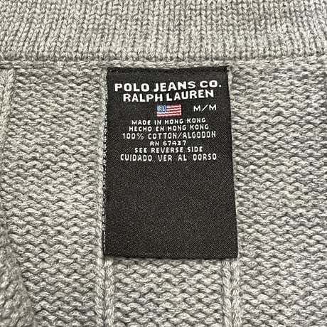 90s POLO JEANS CO. Quarter Zip Cotton Sweater
