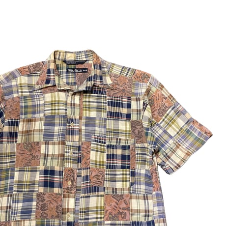 90’s~ Nautica Patchwork B.D Shirt