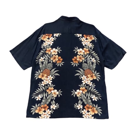 00s- VAN HEUSEN ALL OVER Print Rayon Shirt