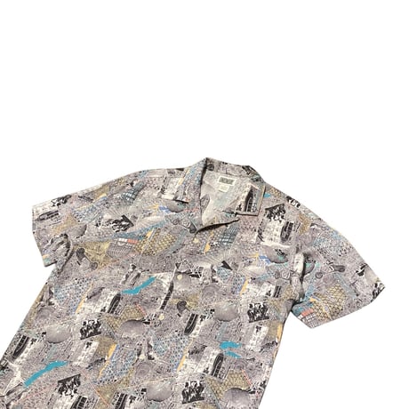 90s- UNIONBAY All Over Print Rayon Shirt