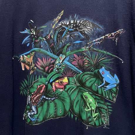 90s FRUIT OF THE LOOM Flog Print T-Shirt