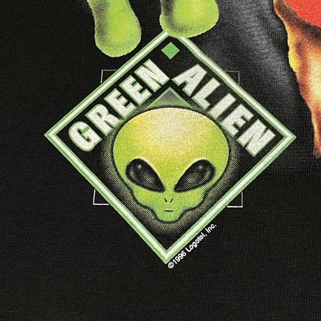 90's LOGOTEL Green Alien T-Shirt
