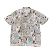 90s- UNIONBAY All Over Print Rayon Shirt