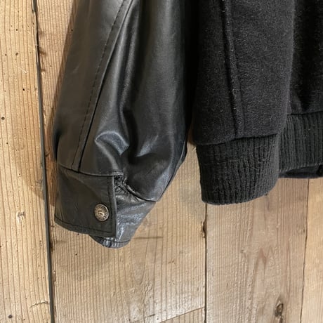 TEAR DROP GOLF Leather/Wool Varsity Jacket