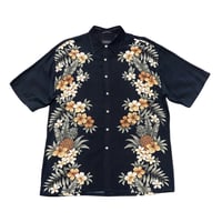 00s- VAN HEUSEN ALL OVER Print Rayon Shirt