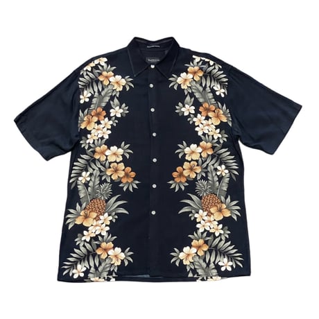 00s- VAN HEUSEN ALL OVER Print Rayon Shirt