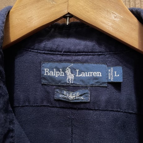 90’s~ Polo Ralph Lauren Cordlane B.D Shirt NAVY