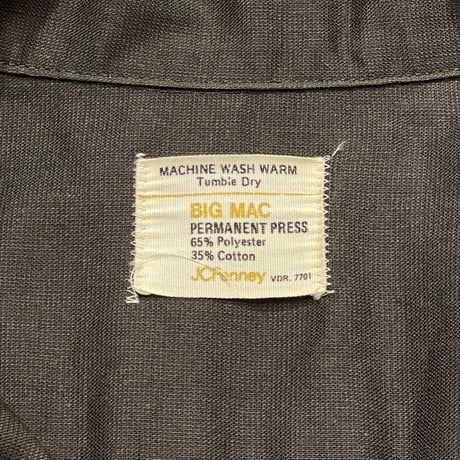 70s BIG MAC Poly/Cotton Work Shirt
