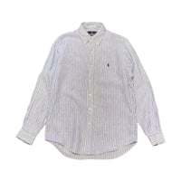 00s- Polo Ralph Lauren Linen Striped Shirt