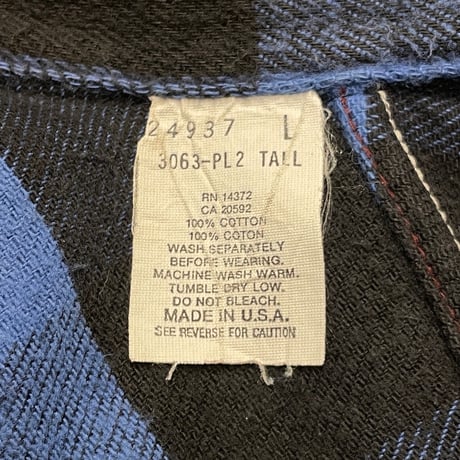 90s- FIVE BROTHER Heavyweight Flannel Shirt