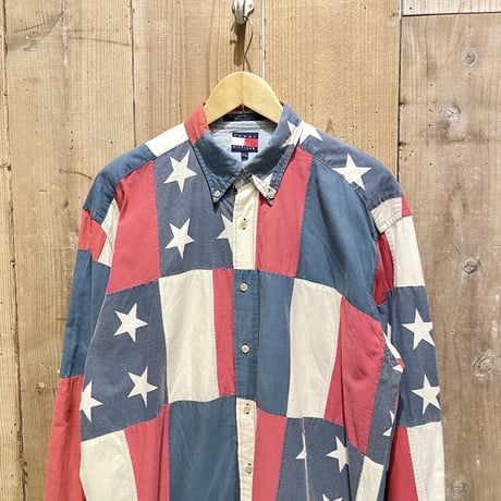 90’s~ Tommy Hilfiger Star & Stripe B.D Shirt