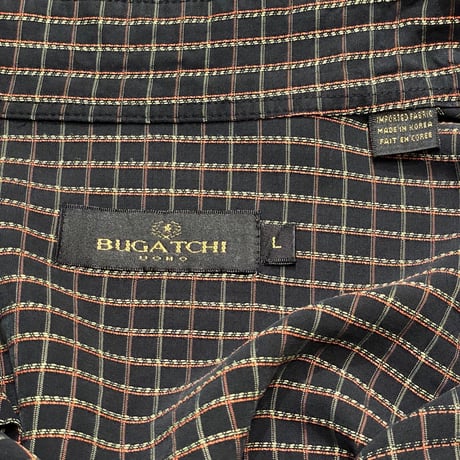 90s BUGATCHI Rayon/Poly Shirt