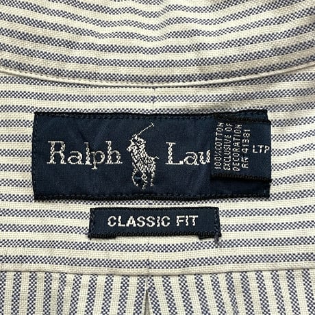 90s- Polo Ralph Lauren Striped B.D Shirt