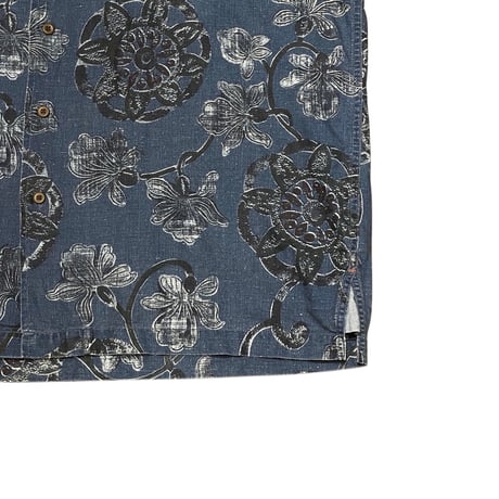 00s- Tommy Hilfiger Linen/Cotton Hawaiian Shirt