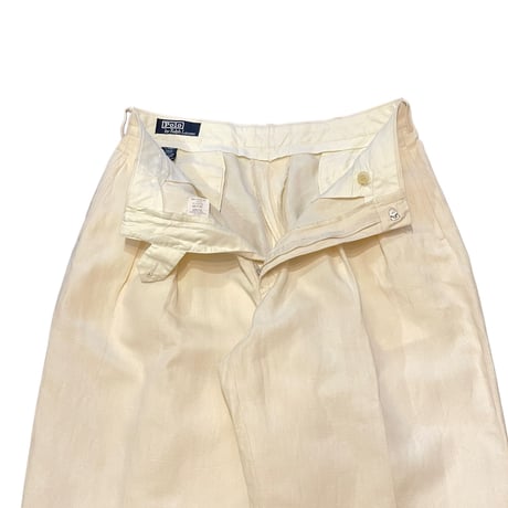 90s Polo Ralph Lauren Cotton/Linen Two Tuck Slacks
