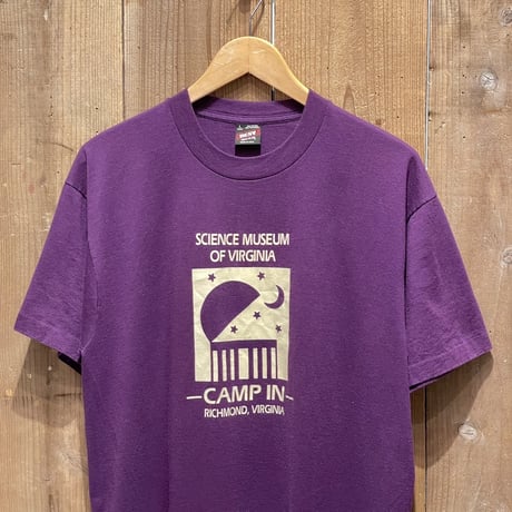 90s FRUIT OF THE LOOM SCIENCE MUSEUM OF VIRGINIA CAMP IN Luminous Print T-Shirt