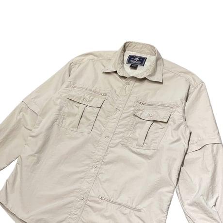 00s- NORTHERN LIGHTS Detachable Sleeve Nylon Shirt