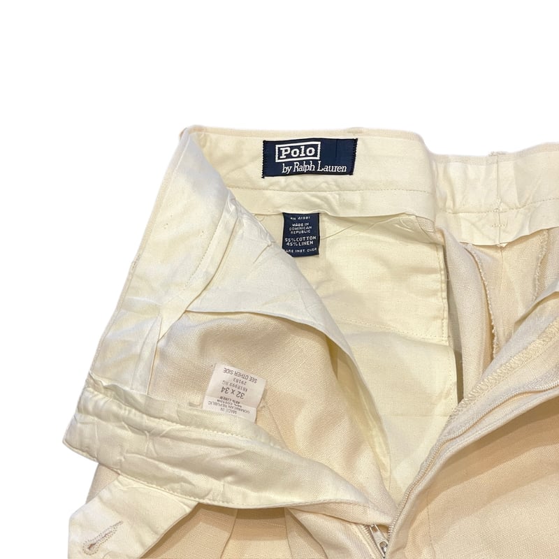 90s Polo Ralph Lauren Cotton/Linen Two Tuck Sla