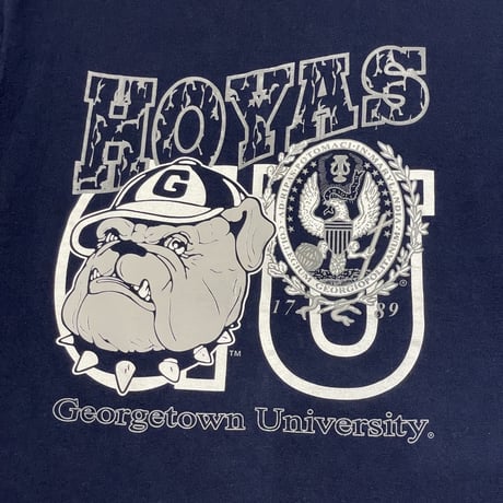 90s Champion Georgetown University HOYAS College Print T-Shirt