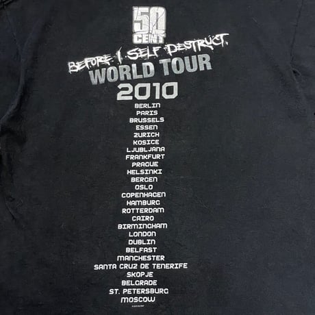 2010's anvil 50CENT BEFORE I SELF DESTRUCT TOUR T-SHIRT