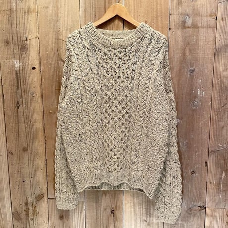 L.L.Bean Aran Knit Wool Sweater