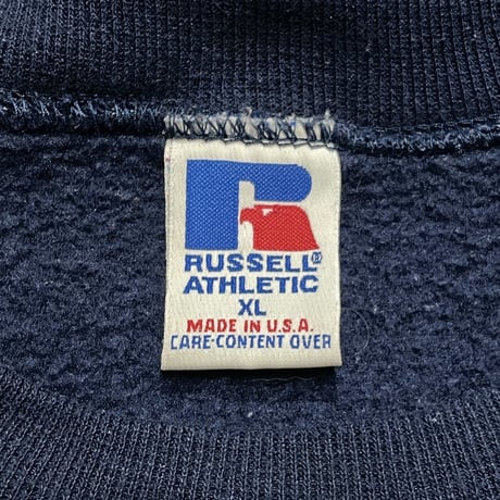 90s RUSSELL ATHLETIC Plain Sweatshirt NAVY