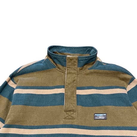 00s- L.L.Bean Striped  Cotton Shirt
