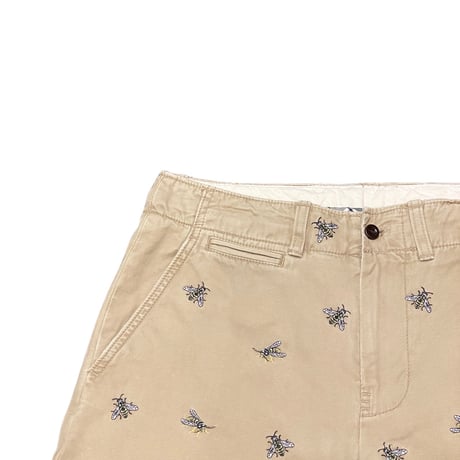 Polo Ralph Lauren Embroidered Cotton Shorts beige