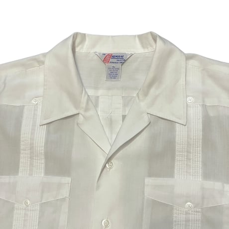 90's ROMANI COLLECTION Cotton/Poly Guayabera Shirt