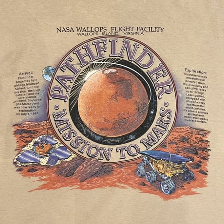 90’s anvil NASA MISSION TO MARS T-Shirt
