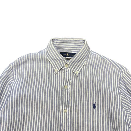 00s- Polo Ralph Lauren Linen Striped Shirt