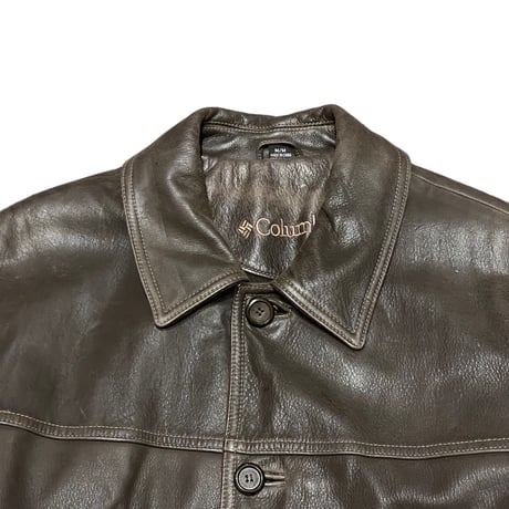 Columbia Leather Car Coat M
