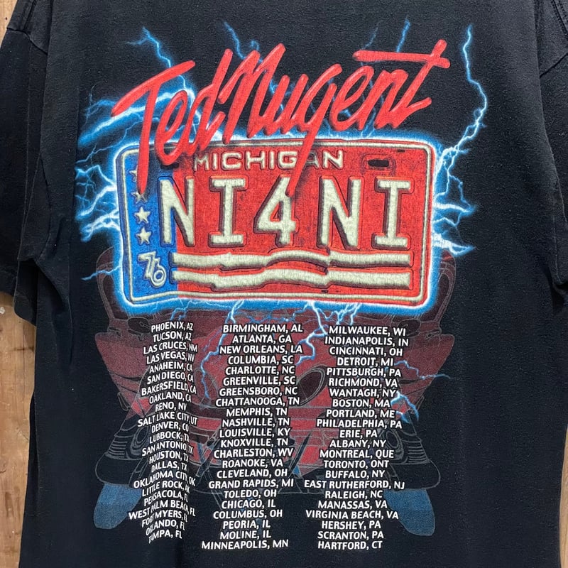 VINTAGE 70‘sパキ綿ロックTシャツ TED NUGENT fr VINTAGE 70'sパキ綿ロックTシャツ TED NUGENT fr