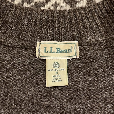 90s L.L.Bean Henley Neck Wool Sweater