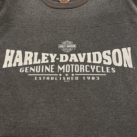 07’s HARLEY-DAVIDSON Bar & Shield Logo RINGER T-Shirt