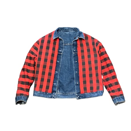 80s GAP Flannel Lined Trucker Jacket