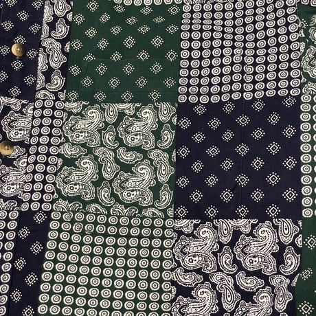 90s- Nautica Paisley Cotton B.D Shirt